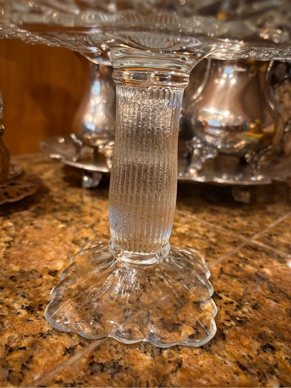 Clear Glass Pedestal Cake Stand - Elegant Serveware